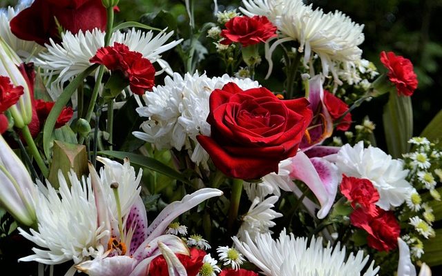 Étiquette funéraire : Fleurs Corsages