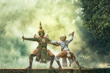 Costumes et masques dans une comédie grecque ancienne