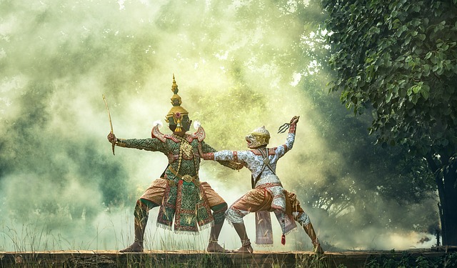 Costumes et masques dans une comédie grecque ancienne