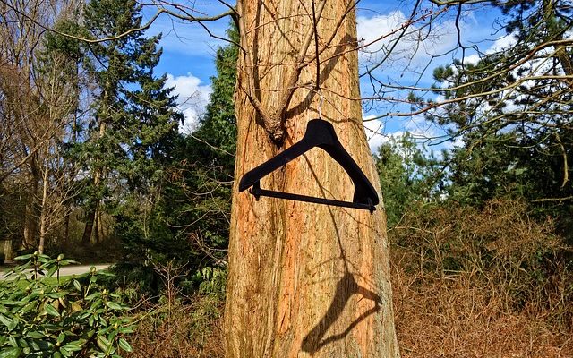 Comment accrocher des vêtements à un haut poteau de garde-robe