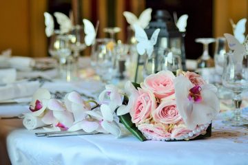 Décorations de salle de réception de mariage