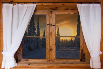 Idées pour les rideaux de cabane en bois rond