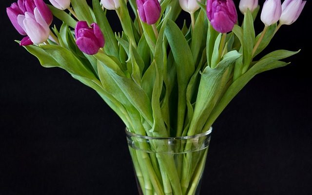 Comment disposer les fleurs dans un vase carré