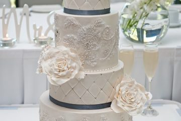 Comment empiler un gâteau de mariage avec des plaques de séparation et des piliers.