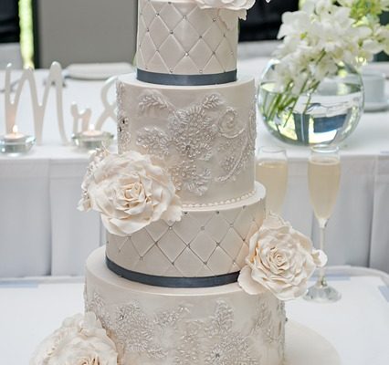 Comment empiler un gâteau de mariage avec des plaques de séparation et des piliers.