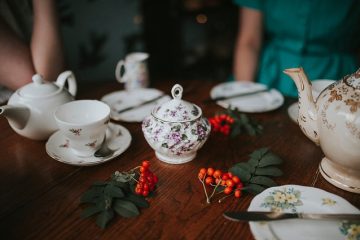 Tasse à thé et soucoupe de bricolage Fontaine