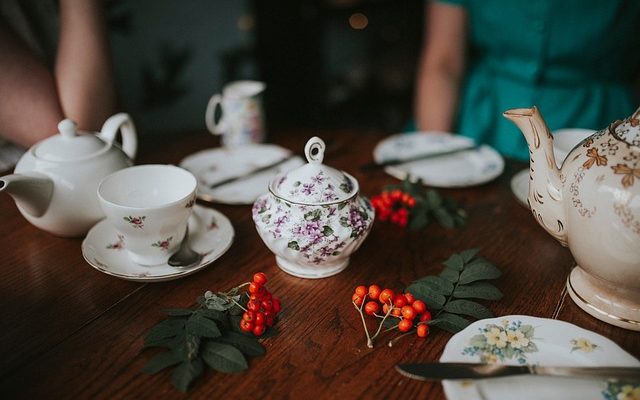 Tasse à thé et soucoupe de bricolage Fontaine